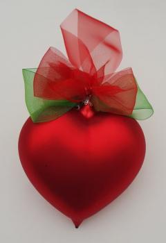 Preview: Herz groß mit Rosen und individueller Beschriftung